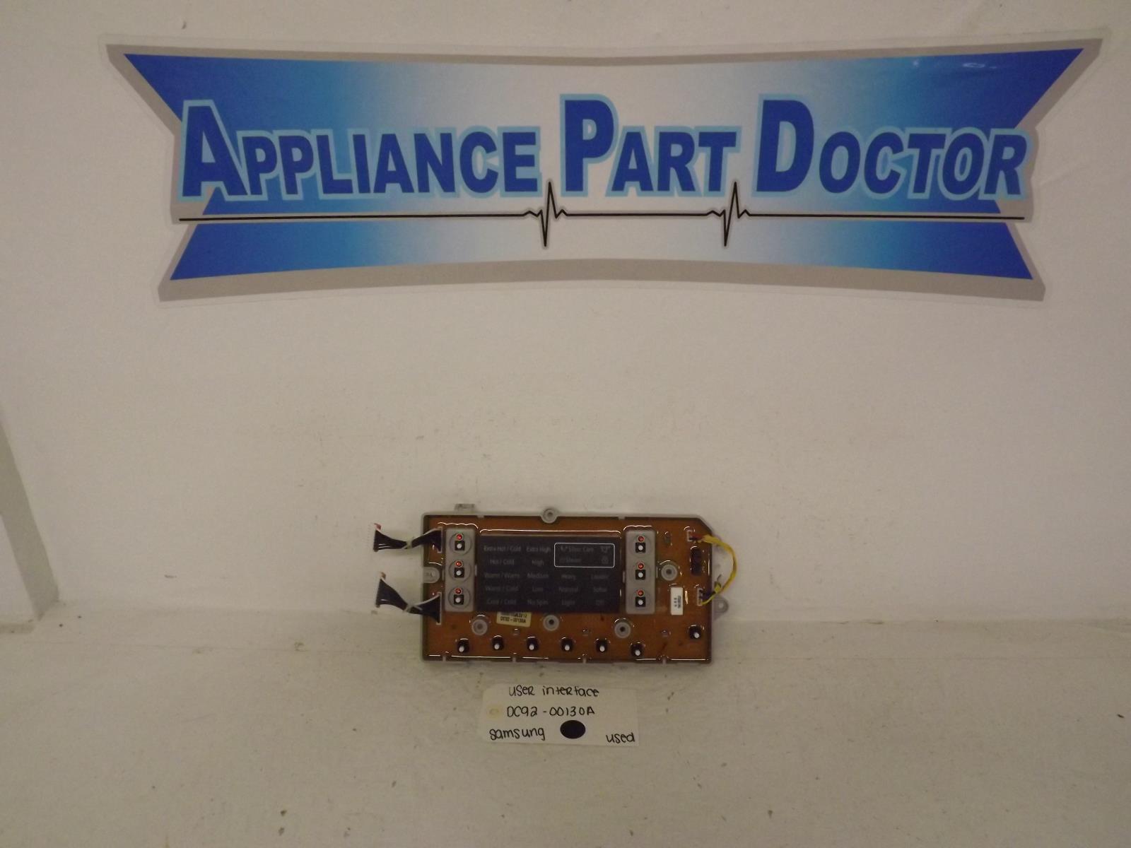 Samsung Washer DC92-00130A User Interface Used Samsung Washer DC92-00130A User Interface Used